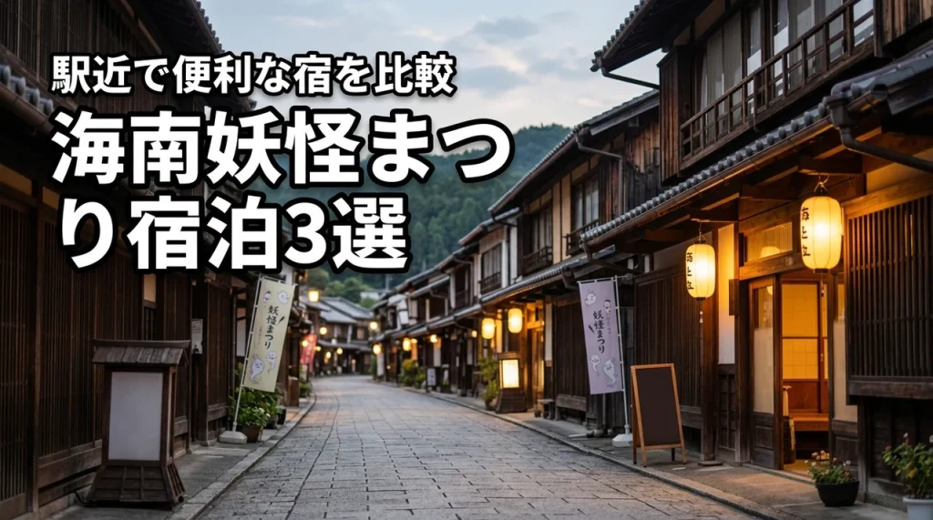 海南の妖怪まつり宿泊ホテル3選！駅近で便利な宿を比較、アクセスも解説