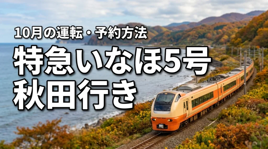いなほ5号は秋田へ行く？2026年10月の運転日・停車駅・予約方法を解説