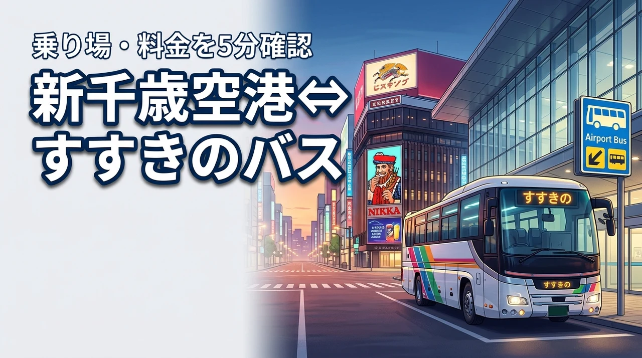 新千歳空港とすすきのをバスで迷わず移動したい!使い方と乗り場・料金を5分で確認