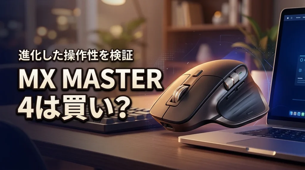ロジクールのMX MASTER 4（アドバンスド）ワイヤレスマウスは買い？