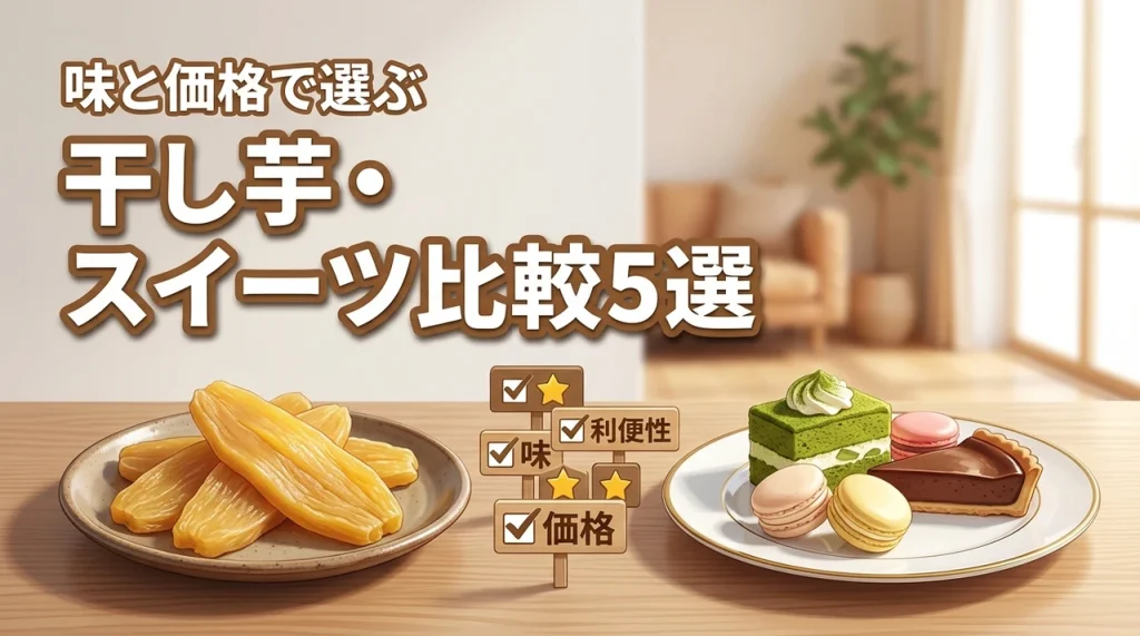 干し芋・スイーツを比較検討！おすすめ5選を比較して味と価格で選ぶ方法