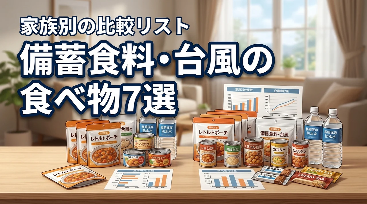 購入直前に備蓄食料・台風食べ物を比較して選ぶ！家族別おすすめ7選