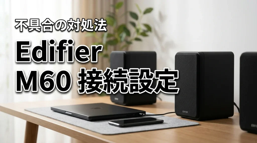 edifier m60の接続方法で迷ったら？PC・スマホの設定と不具合対策