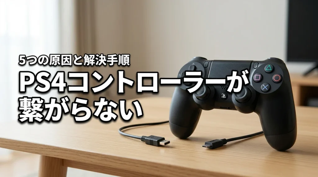 ps4コントローラーの有線接続ができない原因5つと解決手順を紹介