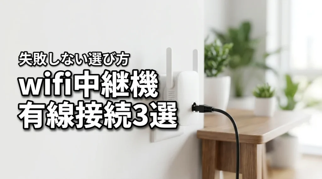 wifi中継機の有線接続方法3選！速度と安定性を高める失敗しない選び方