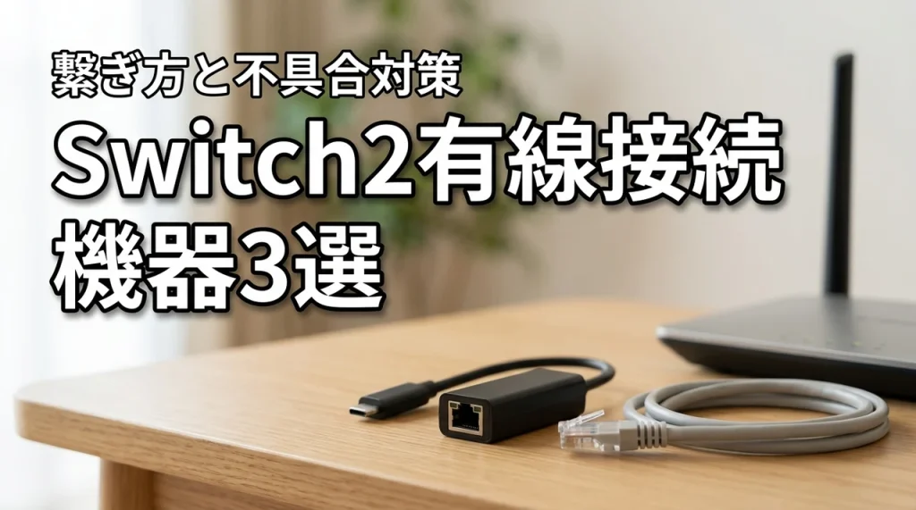 switch2の有線接続に必要な機器3選と接続方法・不具合対策まで