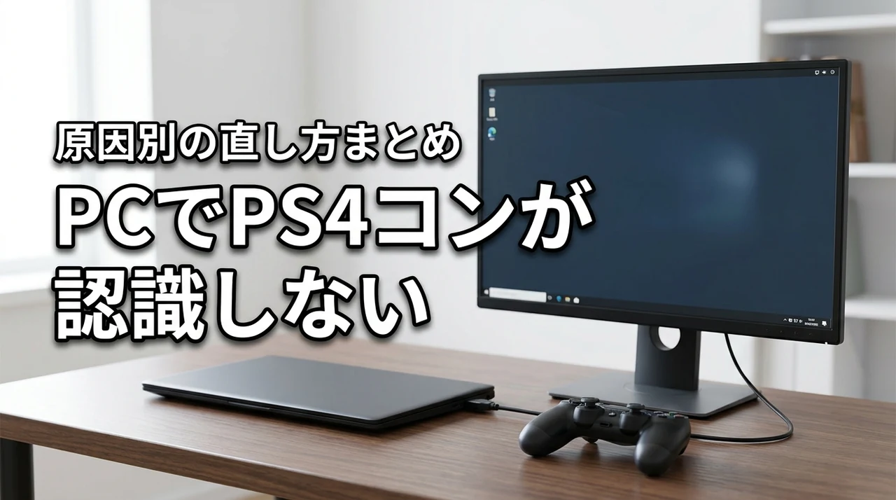 pcでps4コントローラーを有線接続できない？認識されない原因と対処法