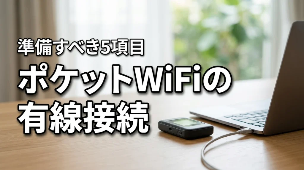 ポケットwifiの有線接続方法と準備5項目を初心者向けにやさしく解説